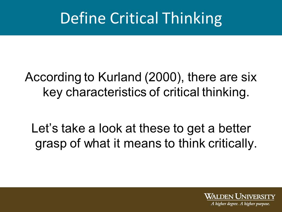 Critical thinking science definition